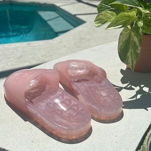 Pink Karl Lagerfeld Slides